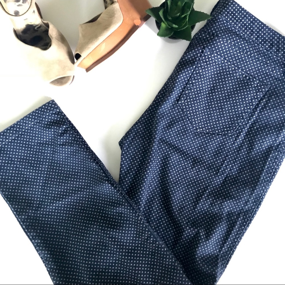 ☃️Brooks Brothers 346 Natalie Fit Navy Dot Pants